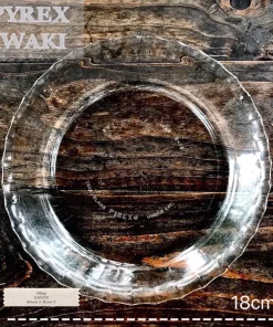[PYREX - IWAKI] [Hàng Trưng Bày] 01 Khay Bánh/ Dĩa Sâu Thuỷ Tinh Chịu Sốc Nhiệt [18 x 3.5cm]