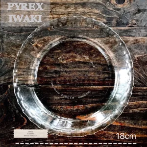 [PYREX - IWAKI] [Hàng Trưng Bày] 01 Khay Bánh/ Dĩa Sâu Thuỷ Tinh Chịu Sốc Nhiệt [18 x 3.5cm]