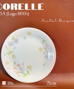 Corelle USA [Logo 1970s] - Pastel Bouquet - [Bán Lẻ] Dĩa Hoa trang Nhã