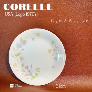 Corelle USA [Logo 1970s] - Pastel Bouquet - [Bán Lẻ] Dĩa Hoa trang Nhã