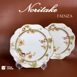 NORITAKE 100%New - FAENZA - 01 Dĩa Bánh Hoa Quả Viền Vàng Sang Trọng 17cm Chưa có đánh giá