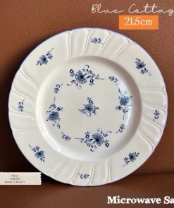 N0RITAKE 100%New - BLUE COTTAGE 8709 - 01 Dĩa Thượng Hạng Vintage Nhật 23cm - 21.5cm - 18cm