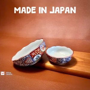 [Hàng Hiếm Japan 100% New] Combo 1 Chén Cơm + 1 Chén Chấm Ngũ Sắc Vẽ Tay Thượng Phẩm