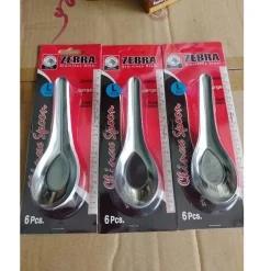 Hàng nhập khẩu chính hãng zebra Thái Lan] combo 6 muỗng Zebra không gỉ bền đẹp"