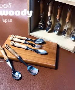 [Hàng Hiệu Japan] - tomi woody -  Full15 Món Dao Muỗng Nĩa Mini Cao Cấp Gỗ Phiên Bản Giới Hạn