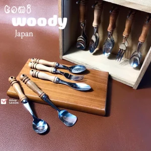 [Hàng Hiệu Japan] - tomi woody -  Full15 Món Dao Muỗng Nĩa Mini Cao Cấp Gỗ Phiên Bản Giới Hạn