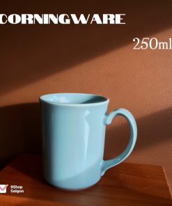 [Hiếm] CorningWare - Robin's Egg Blue - 01 Cốc/ Ly Bằng Sứ Chịu Sốc Nhiệt Màu Xanh Lam Bơ