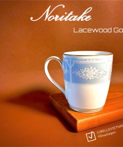 NORITAKE 100%New - Lacewood Gold - 01 Chiếc Cốc/ Ly Lam Anh Kim Diệp Vân Nổi Viền Vàng