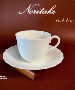 NORITAKE 100%New - Hidden - 01 Set Trà Bằng Sứ Xương Khắc Vân Nổi