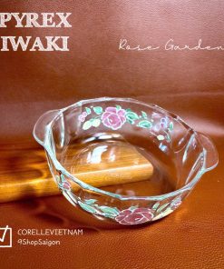 [PYREX - IWAKI] - Rose Garden - 01 Chiếc Thố Bằng Thuỷ Tinh Chịu Sốc Nhiệt Hồng Hoa