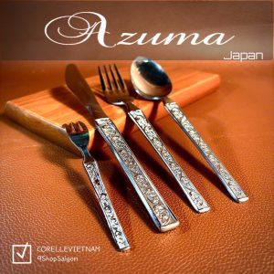 [Hàng Hiệu Japan 100%New] - AZUMA -  Set 4 Món Dao Muỗng Nĩa Cao Cấp Phiên Bản Giới Hạn - Dây Hoa Leo