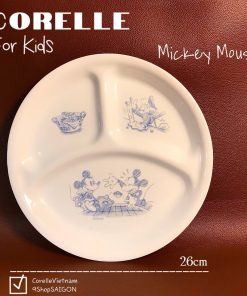 Corelle USA - 01 Dĩa Chia Thức Ăn 3 Ngăn - Mickey Mouse 26cm