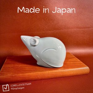 [Hàng Hiếm Japan 100%New] 01 Bạn Chuột Bằng Sứ Xanh Ngọc Trưng Bày