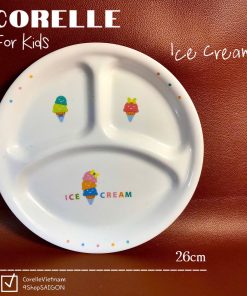 Corelle USA - 01 Dĩa Chia Thức Ăn 3 Ngăn - Ice Cream 26cm