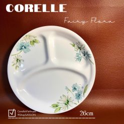 Corelle USA - 01 Dĩa Chia Thức Ăn 3 Ngăn - Fairy Flora 26cm