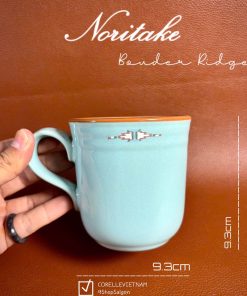 NORITAKE 100%New - Boulder Ridge - 01 Chiếc Cốc/ ly Men Mộc Xanh Ngọc Dùng Được Lò Nướng