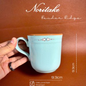 NORITAKE 100%New - Boulder Ridge - 01 Chiếc Cốc/ ly Men Mộc Xanh Ngọc Dùng Được Lò Nướng