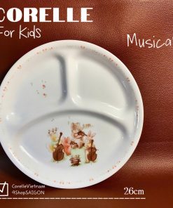Corelle USA - 01 Dĩa Chia Thức Ăn 3 Ngăn - Musical 26cm