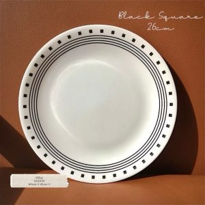 Corelle USA - Black Square - Dĩa cạn 26cm