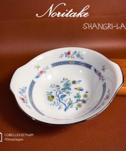 NORITAKE 100%New - SHANGRI-LA - 01 Chiếc Tô Hoạ Tiết Chim Hoa Viền Bạch Kim Địa Trung Hải