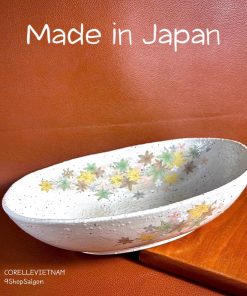 [Hàng Hiếm Japan 100%New] 01 Chiếc Tô/ Thố Dáng Hột Xoài Men Nhám Trơn Lá Phong 28cm