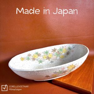 [Hàng Hiếm Japan 100%New] 01 Chiếc Tô/ Thố Dáng Hột Xoài Men Nhám Trơn Lá Phong 28cm