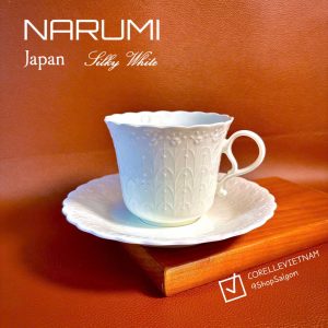 [Hàng Hiếm Japan 100%New] Narumi - 01 Set Trà Chiều Bằng Sứ Xương Bạch Ngọc Ẩn