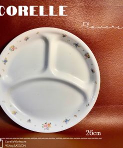 Corelle USA - 01 Dĩa Chia Thức Ăn 3 Ngăn - Flowers 26cm