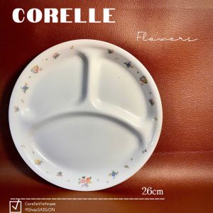 Corelle USA - 01 Dĩa Chia Thức Ăn 3 Ngăn - Flowers 26cm