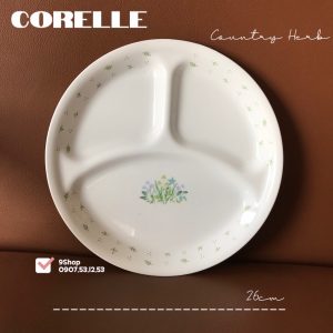 Corelle USA - 01 Dĩa Chia Thức Ăn 3 Ngăn - Country Herbs 26cm