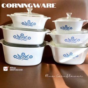 [RARE] CorningWare Blue Cornflower - 01 Thermal Shock Resistant Square Glass Casserole – Multiple Sizes [Sold Individually]