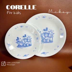 Corelle USA - Mickey' House - Combo 02 Dĩa Cạn 17cm + 21cm