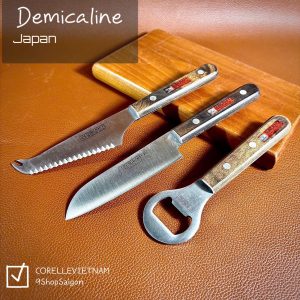 [Hàng Hiếm Japan 100%New] Demicalone. - Combo 3 Món Dao Phô Mai & Mở Nắp Chai Phong Cách Cổ Điển