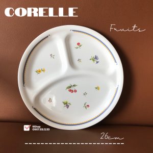 Corelle USA - 01 Dĩa Chia Thức Ăn 3 Ngăn - Fruits 26cm