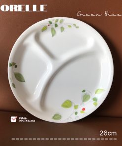 Corelle USA - 01 Dĩa Chia Thức Ăn 3 Ngăn - Green Breeze 26cm