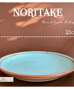 NORITAKE 100%New - Boulder Ridge - 01 Đĩa 21cm Men Mộc Xanh Ngọc Dùng Được Lò Nướng