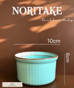 NORITAKE 100%New - Boulder Ridge - 01 Thố Làm Bánh Men Mộc Xanh Ngọc Dùng Được Lò Nướng