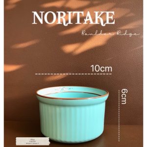 NORITAKE 100%New - Boulder Ridge - 01 Thố Làm Bánh Men Mộc Xanh Ngọc Dùng Được Lò Nướng