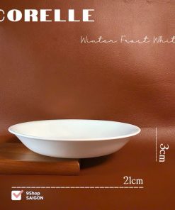 Corelle USA - Winter Frost White  - Đĩa Soup Sâu Lòng 21cm