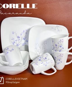 Corelle USA - Jacaranda - 16 Món Tô Dĩa Ly