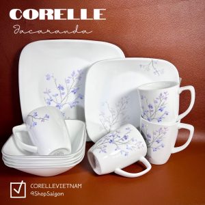 Corelle USA - Jacaranda - 16 Món Tô Dĩa Ly