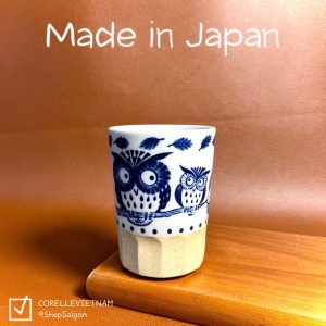 [Hàng Hiếm Japan 100% New] 01 Ly Trà Gốm Sứ Mino-yaki Truyền Thống Nhật - Vẽ Cú