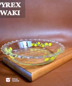 [PYREX - IWAKI] 01 Khay/ Dĩa In Hoa Thuỷ Tinh Chịu Sốc Nhiệt Siêu Cao Cấp từ Mỹ Và Nhật [14.5x2cm]