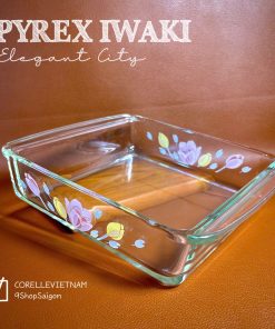 [PYREX - IWAKI] - Elegant City - 01 Khay Vuông Dày Chịu Sốc Nhiệt Siêu Cao Cấp [20 x 5cm]