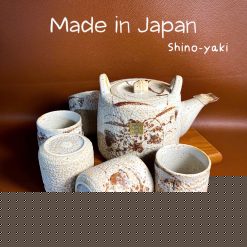[Hàng Hiếm Japan 100% New] Full Bộ Ấm Trà + 5 Cốc Trà Phong Cách Shino-Yaki Trứ Danh
