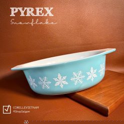 [Hiếm] PYREX USA - Snowflake - 01 Thô Thuỷ Tinh Thượng Hạng Chịu Sốc Nhiệt Hoa Tuyết
