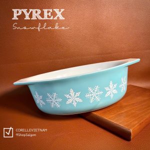 [Hiếm] PYREX USA - Snowflake - 01 Thô Thuỷ Tinh Thượng Hạng Chịu Sốc Nhiệt Hoa Tuyết