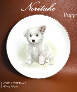 NORITAKE 100%New - Puppy - 01 Dĩa Cảnh Vẽ Tay Rất Đẹp 27.5cm