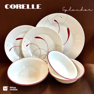 Corelle USA - Splendor Lucky - Full Bộ 6 Món Tô Chén Dĩa Vạn Phúc Kim An