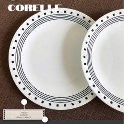 Corelle USA - Black Square - Combo Dĩa Cạn 17cm + 26cm